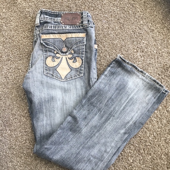 Affliction Cooper Rel. Boot Thirty Flight Jeans 38 - Picture 2 of 8